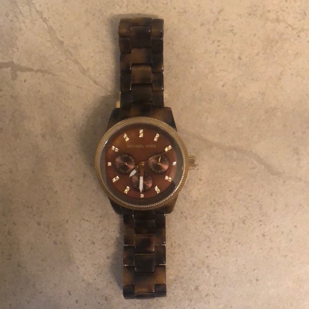 MK tortoise/gold watch